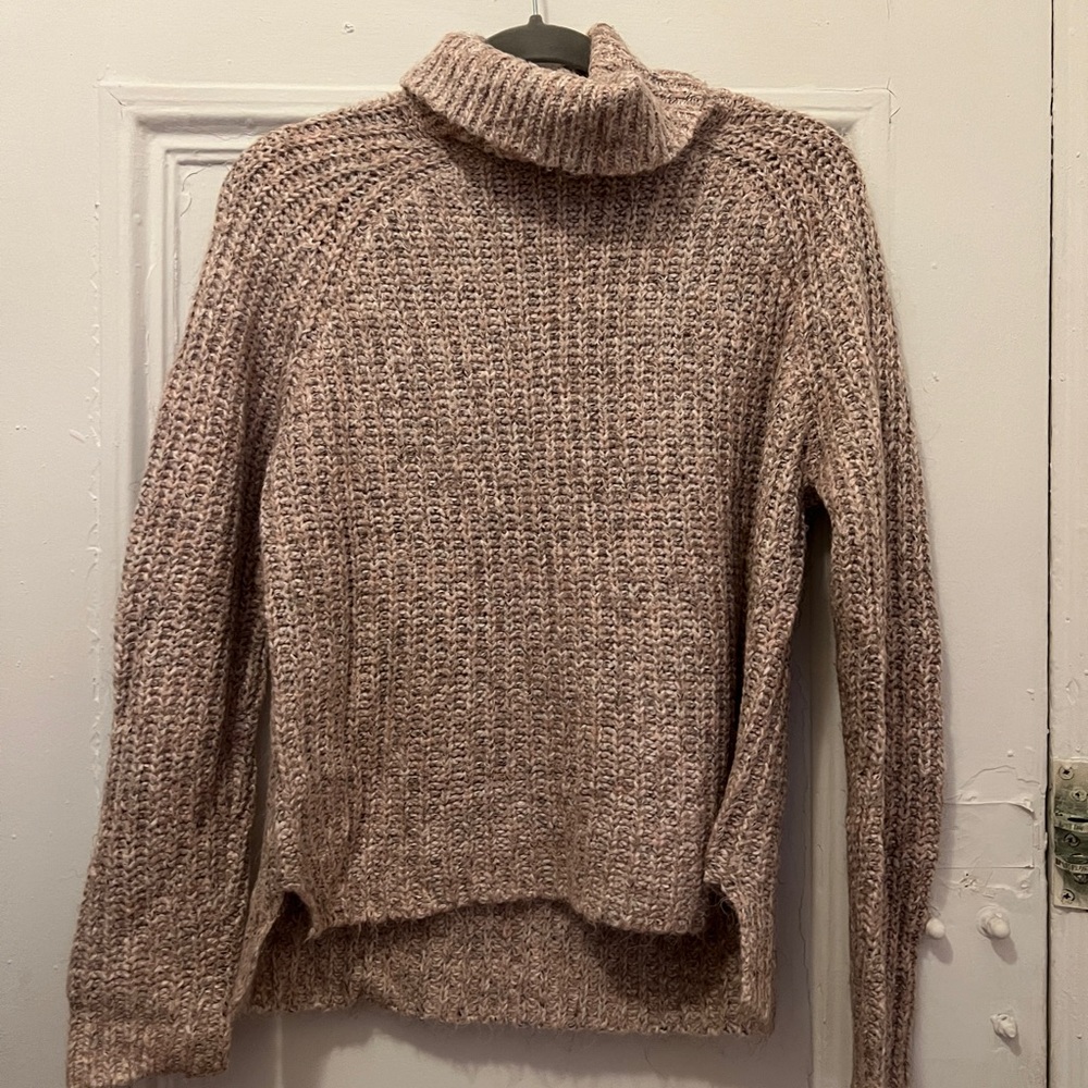 Abercrombie & Fitch Pink Cozy Cowl Turtleneck Sweater